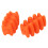 Orange Silicone Archery Bow Limbs Stabilizer 2pcs 11