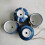 4-Pot Bright Pastel Ceramic Hanging Flower Planter Set (Blue) 5