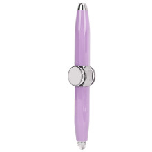 Fidget-Gyro-Ballpoint-Pen-120mAh-Purple-Metal-LED