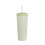 (green) Simple Water Cup Student Portable Double-layer High Temperature Resistant Water Cup With Straw Large Capacity 1