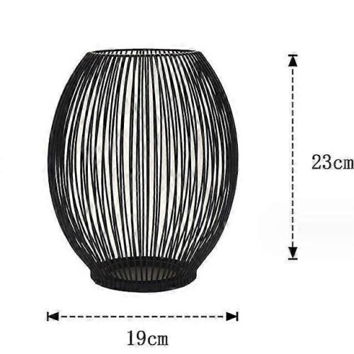 (L) Matte Black Metal Wire Candle Holder 2