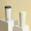 (white) Simple Water Cup Student Portable Double-layer High Temperature Resistant Water Cup With Straw Large Capacity 3