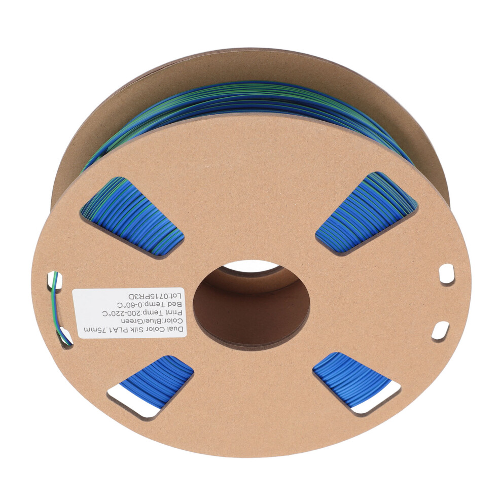 Dual Color 3D Printer Filament 1.75Mm 2.2Lb Pla Blue/Green 4951393388816