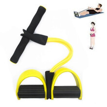 4 Tubes Multifunction Fitness Exerciser Sit Up Bodybuilding Expander Elastic Pull Rope Exercise Equipment
