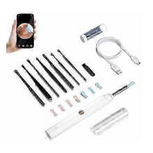 (White Set) Slivor Ear Cleaner, Slivor Visioear, Slivor Ear Cleaner With Camera And Light