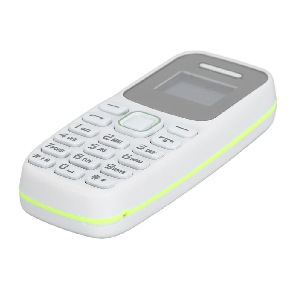 Unlocked 2G Elderly Phone 0.66" Dual Sim Music Bluetooth White 4601393390431