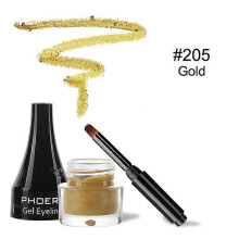 (A07)PHOERA Colorful Eyeliner 10 Colors Waterproof Eyeliner Gel With Brush Long-lasting Eye Liner Cream Makeup Tools Women Cosmetics