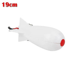 (19cm White) Universal Automatic Fishing Floating Float Device Carp Fishing Large Rockets Bomb Spomb Fishing Tackle Rocket Feeder Float