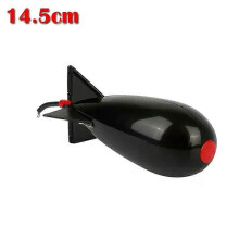 (14.5cm Black) Universal Automatic Fishing Floating Float Device Carp Fishing Large Rockets Bomb Spomb Fishing Tackle Rocket Feeder Float