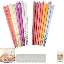 Natural Beeswax Ear Candles, Ear Cleaner, Ear Wax Removal, Hollow Taper Candles with 8 Protective 8 Different Aromatic Odours