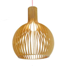 Modern Wood Pendant Light for Living Room Decoration Black Hanging Lamp Suspension Wooden Chandelier Lighting Fixtures