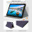 T50 PRO PU Leather Tablet Case FullWrap Blue Stand 4