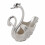 Elegant Swan Dinnerware Set with 6 Spoons, Silver White 1