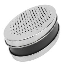 Dual Sided Stainless Steel Cheese Grater with Storage Box, 17x12x7cm