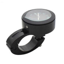 (Black) 22mm Motorcycle Waterproof Handlebar Luminous Watch Aluminum For Honda Shadow Vt 750 Honda Ruckus Cbx 250 Twister