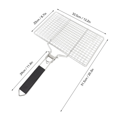 304 Stainless Steel Fish Grill Rack Foldable 1