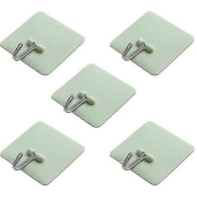 Wall Hooks No Tools Or Holes Decorate Damage Free Waterproof Oilproof Adhesive Hooks 5 Pack
