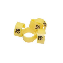 (1.2cm, yellow) 100 Pcs 12MM 14MM Bird Plastic Clip Rings Pigeon Colored Foot Ring No.1-100 For 10 Colors