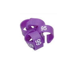 (1.2cm, purple) 100 Pcs 12MM 14MM Bird Plastic Clip Rings Pigeon Colored Foot Ring No.1-100 For 10 Colors