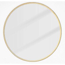 Round Gold Wall Mirror, Vanity Mirror, 24 Inch (60CM) Matte Rustic Mirror for Bathroom, Entryway, Dining Room and Living Room