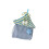 Charm Star House Designed Fabric Tissue Holder For Wall-Blue 1
