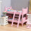 1:12 Scale Pink Bunk Bed Miniature Model Figure Doll House 4