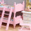1:12 Scale Pink Bunk Bed Miniature Model Figure Doll House 6
