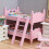 1:12 Scale Pink Bunk Bed Miniature Model Figure Doll House 7