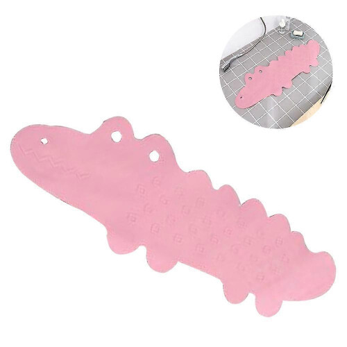 (Pink) Kids Anti Slip Bathtub Mat Shower Machine Washable,crocodile Pattern 1