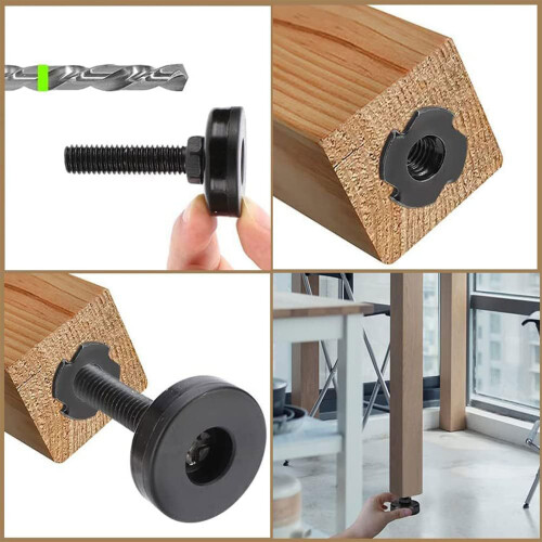 Stabilisateurs de meubles 4-Ensemble de quatre pièces noir 2
