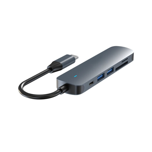 Type-C 6-in-1 USB Hub 3.0 Splitter with PD 100W Charging & 4K Multi-Functional Extender