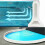 Foldable shower barrier and retention system for dams, keeping water within the threshold (1m) - 5