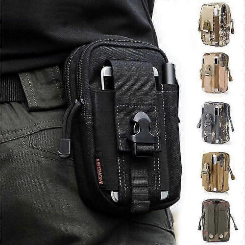 1x Tactical Belt Bag Black Essential Men's Accessory 1