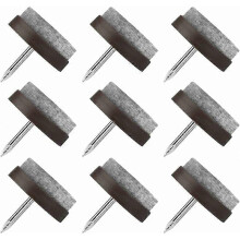 Nail-on Chair Glide, 20 Pcs Furniture Glide Nails, 27mm Round Glide Pads Chair Pads, Felt Furniture Glides Pads for Protecting Table Legs Chair Furnit