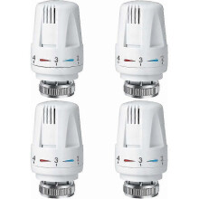 Lot de 4 thermostats de radiateur, thermostat de radiateur TRV M30 x 1,5, vanne thermostatique de radiateur, vanne de radiateur pour systme de cha