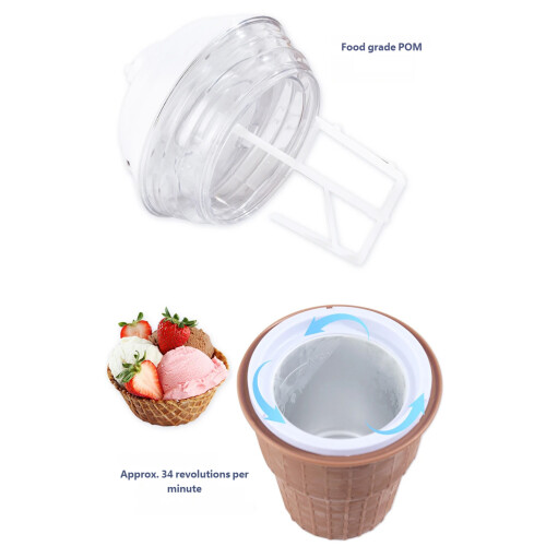 Portable Electric Ice Cream Machine Plastic Texture Suitable-1 1