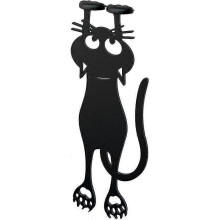 Marque-page Curious Cat Couleur noir En forme de chat 12cm Plastique/nylon