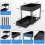 1PCS 2-Tier Under Sink Organizer with Hooks and Cups - Versatile Bathroom and Kitchen Storage(1 Cups 5