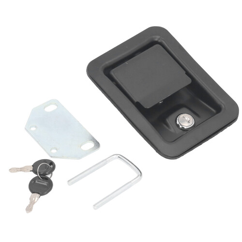 Truck Toolbox Lock Iron 140x108mm with 2 Keys 2