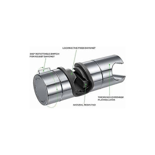Replaceable manual shower bracket, shower head bracket, 18-25mm diameter adjustable, ABS chrome plated (silver)- 1