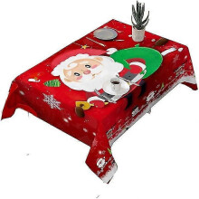 Christmas Tablecloth, 140 X 210 Cm, Santa Claus, Party Decoration Tablecolths H