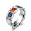 Rainbow Stainless Steel Ring Pride Ring Wedding Ring for Men Wome 1
