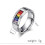Rainbow Stainless Steel Ring Pride Ring Wedding Ring for Men Wome 3