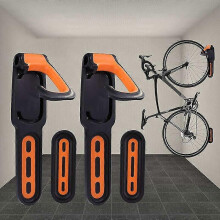 Bike Rack, Wall Mounted Bike Rack with Rubber Coating, for 2 Bikes, Indoor and Outdoor Bike Wall Mounts