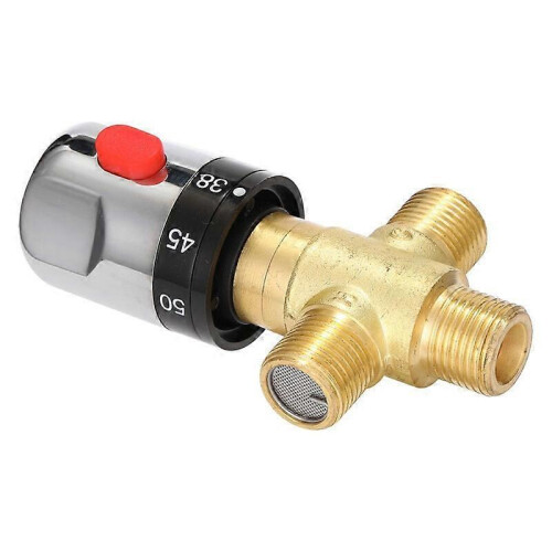 Brass Adjustable Thermostatic Mixer Hot/Cold Water Temperature Control Valve Type 3 2