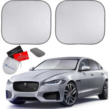 Windshield Sun Shade with Shield-X Reflective Technology. See Size-Chart with Your Vehicle. Foldable 2-Piece Car Sunshades Reflect UV Sun and Heat and