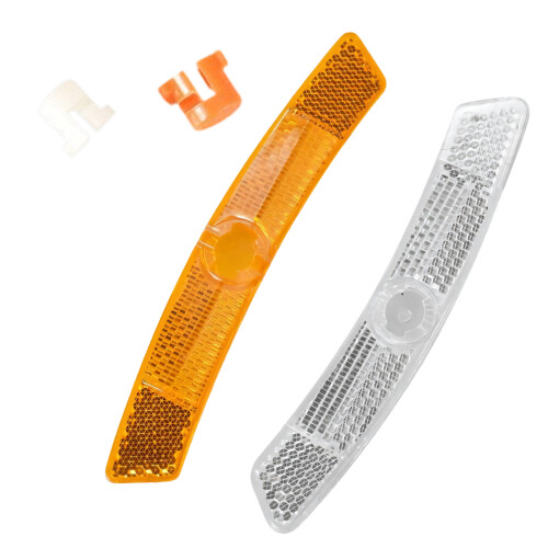 Durability Bicycles Wheel Reflectors For Enhances Night-White 1
