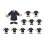 10Sheets Graduation Robe Patterned Sticker For Classroom 1