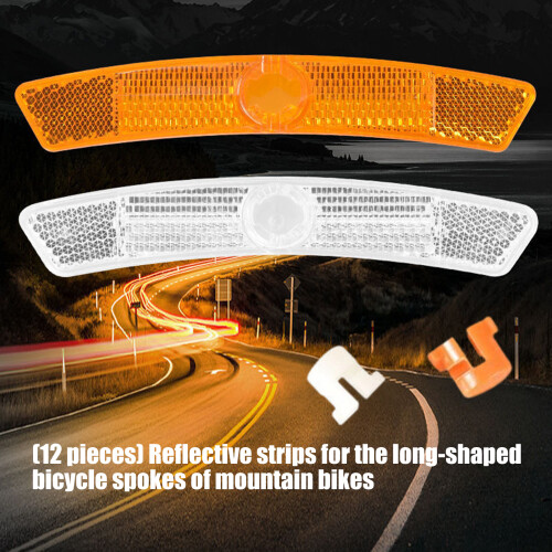 Durability Bicycles Wheel Reflectors For Enhances Night-White 2