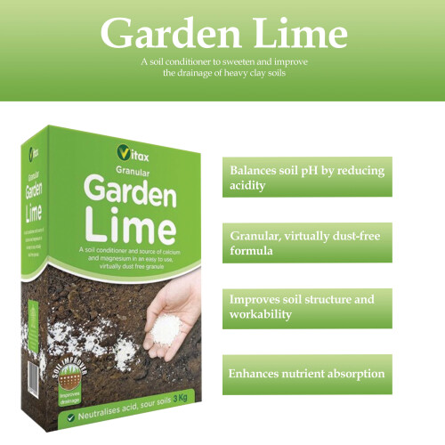 Vitax Vitax Garden Lime Granular Soil Conditioner 3kg 1